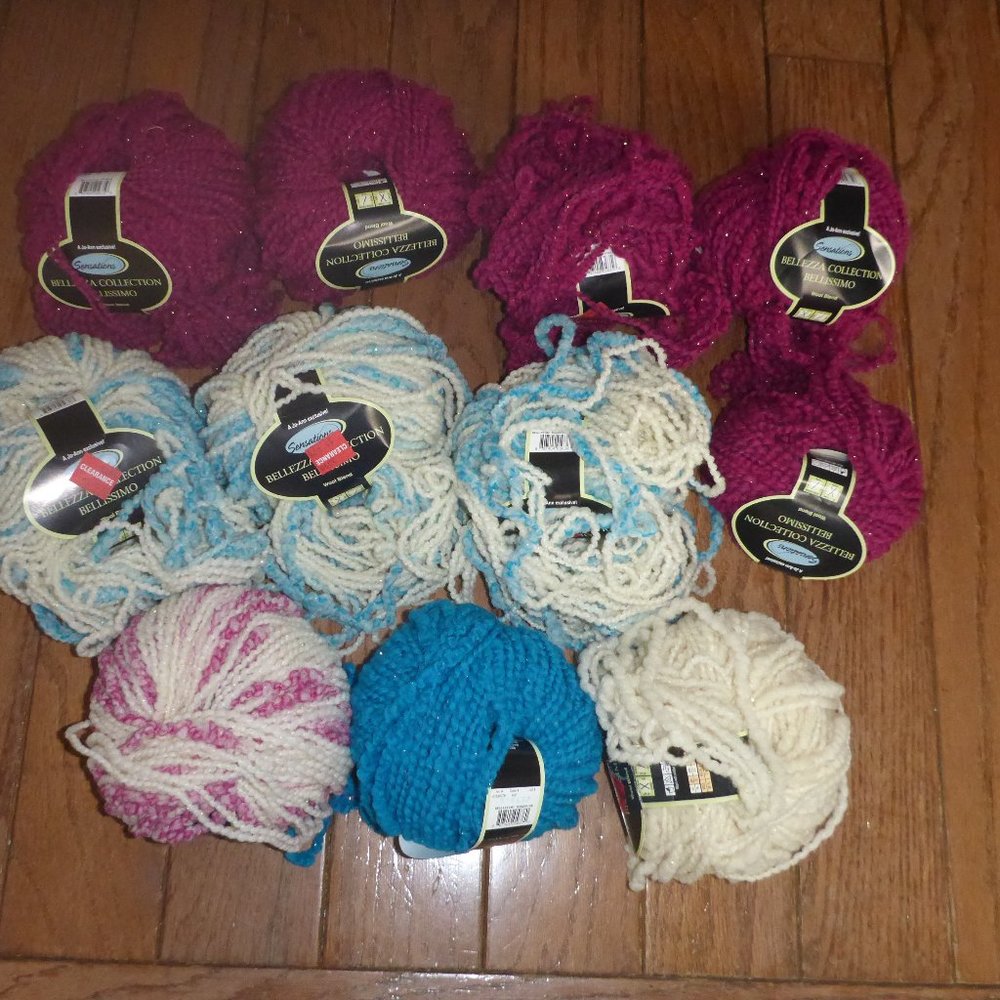 12 Balls Sensations Bellezza Collection Bellissimo Wool Blend Yarn 6 Colors